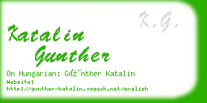 katalin gunther business card